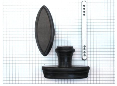 Set deurkrukken ebben met freesrand ovaal 82 x 35 mm