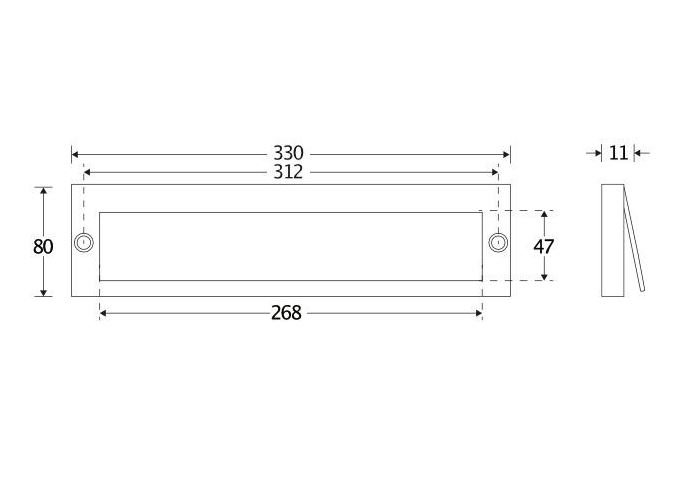 Tochtklep rechthoekig Mi Satori glans nikkel