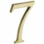 Huisnummer 7 Roman 120 mm Messing Antiek
