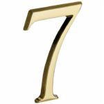 Huisnummer 7 Roman 120 mm Messing Ongelakt