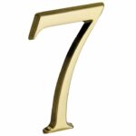 Huisnummer 7 Roman 120 mm Messing PVD