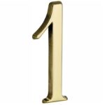 Huisnummer 1 Roman 120 mm Messing Ongelakt