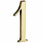 Huisnummer 1 Roman 120 mm Messing PVD