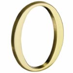 Huisnummer 0 Roman 120 mm Messing PVD