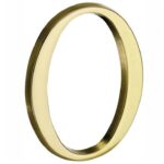 Huisnummer 0 Roman 120 mm Messing Ongelakt