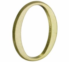 Huisnummer 0 Roman 120 mm Messing Antiek