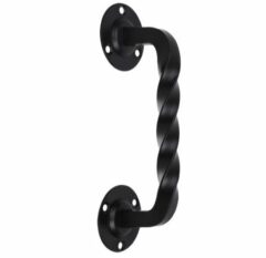 Deurgreep Gedraaid mat zwart ijzer 190 mm
