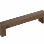 Greep Bench Recht Walnoot gelakt 128 mm