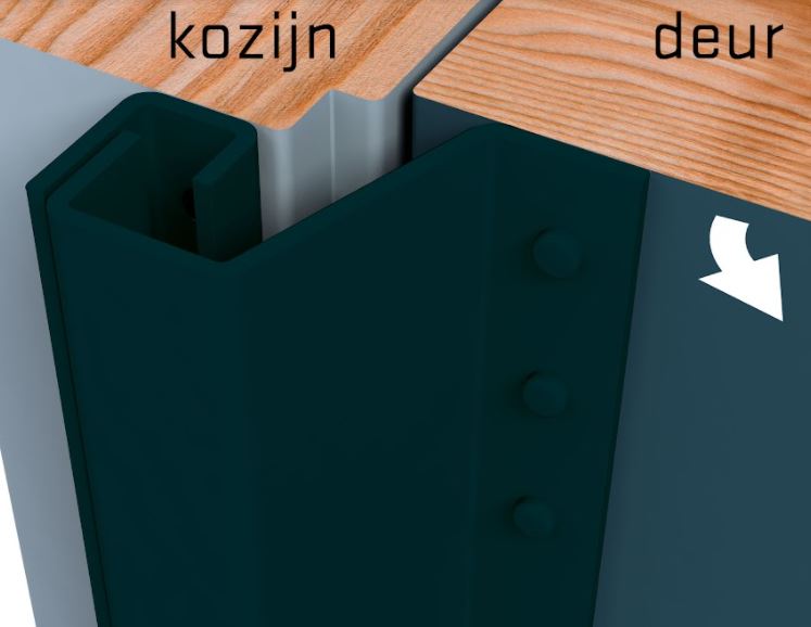 SecuStrip Anti-Inbraakstrip Plus Buitendraaiend 2300 mm Achterdeur Terugligging 7-13 mm Zwart