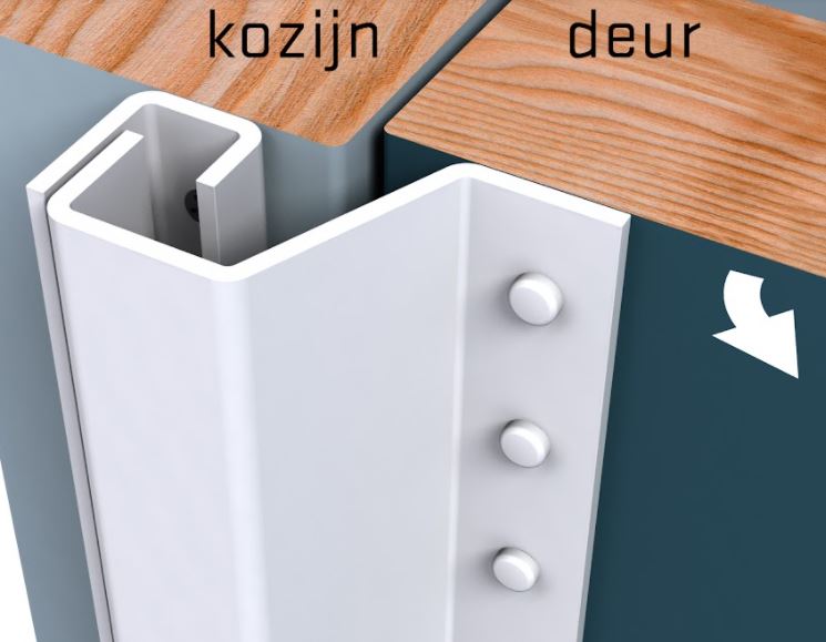 SecuStrip Anti-Inbraakstrip Plus Buitendraaiend 2300 mm Achterdeur Terugligging 0-6 mm