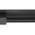 Deurkruk BOBBY EK100G Massief geveerd op horizontaal schild PVD Mat Zwart