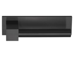 Deurkruk BOBBY EK100G Massief geveerd op horizontaal schild PVD Mat Zwart