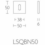 Sleutelplaatje BOBBY LSQBN50 PVD Mat Zwart