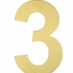 BASICS Huisnummer LBHN100-3 PVD Mat Goud