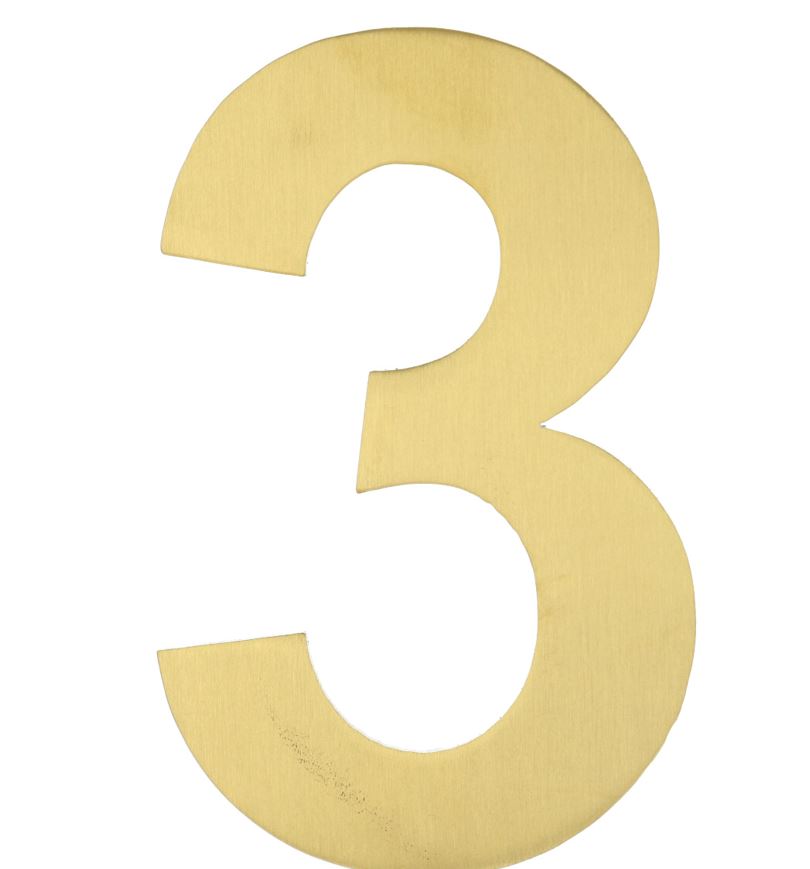 BASICS Huisnummer LBHN100-3 PVD Mat Goud