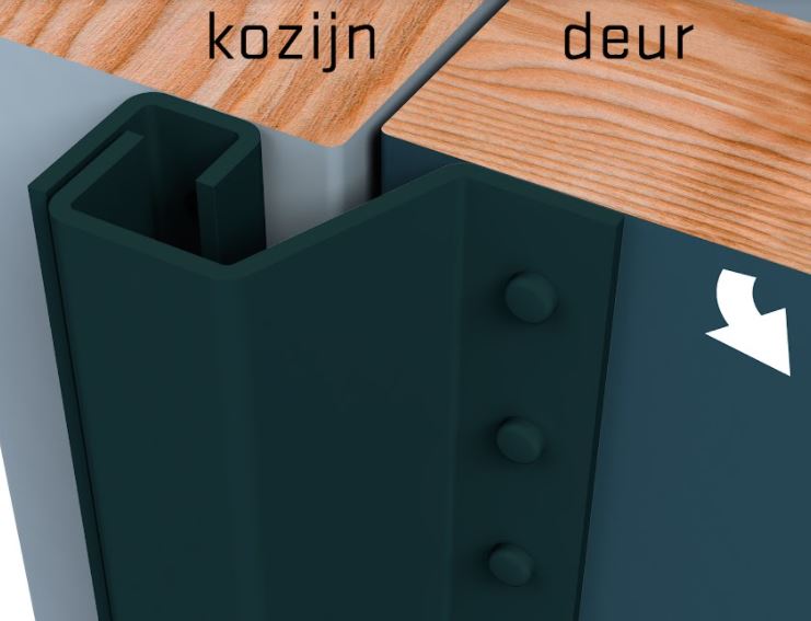 SecuStrip Anti-Inbraakstrip Plus Buitendraaiend 2300 mm Achterdeur Terugligging 0-6 mm Groen