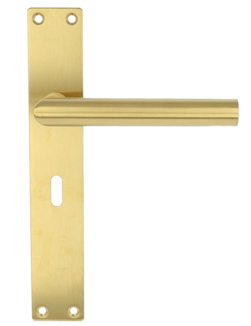 Deurkruk Sharon op schild rechthoekig SL56 PVD mat goud