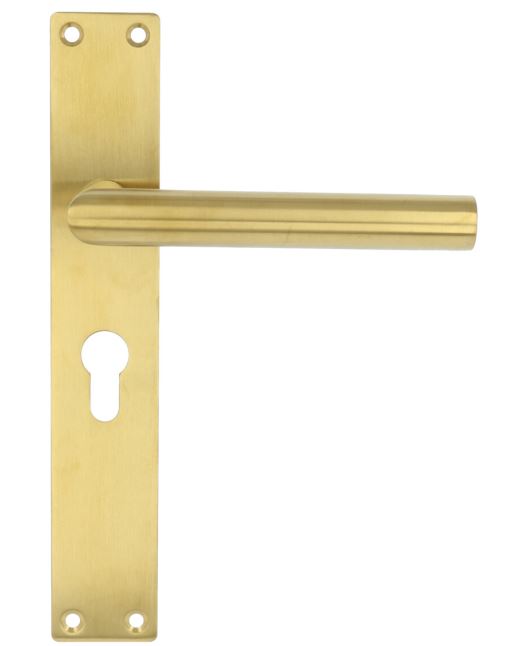 Deurkruk Sharon op schild rechthoekig PC55 PVD mat goud