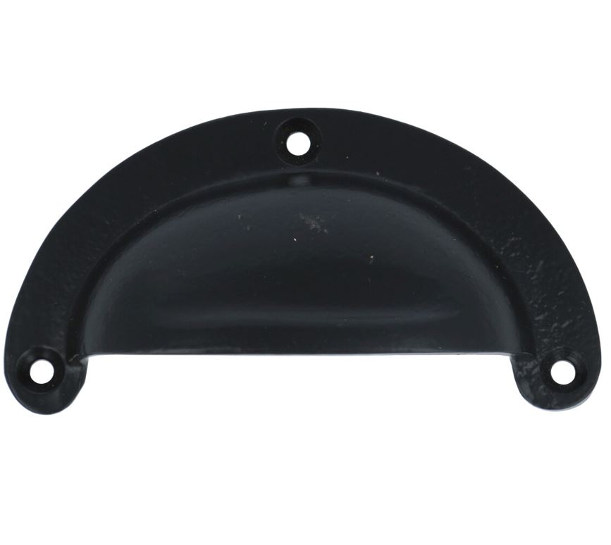 Komgreep massief ijzer zwart 100 x 42 mm