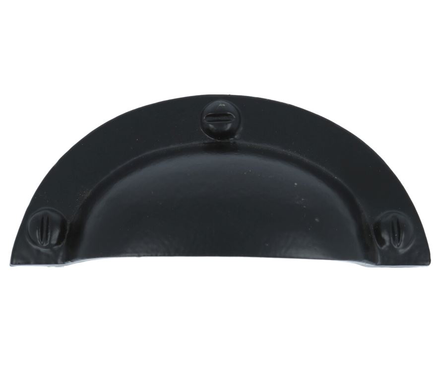 Komgreep massief ijzer zwart 98 x 40 mm