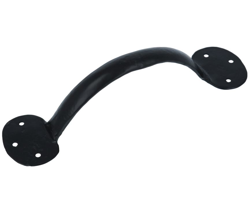 Vaste handgreep gesmeed ijzer zwart 200 mm