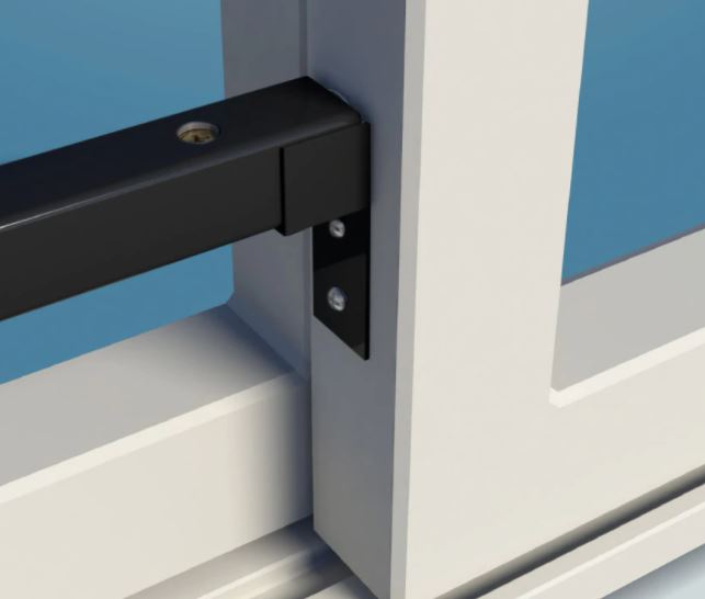 SecuBar Schuifpui - Positioneerhouder t.b.v. Basic Schuifpui en Schuifraam beveiliging Zwart