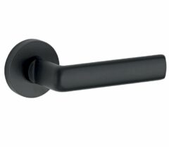 Deurkruk op geveerd rozet Padania/Vivo mat zwart