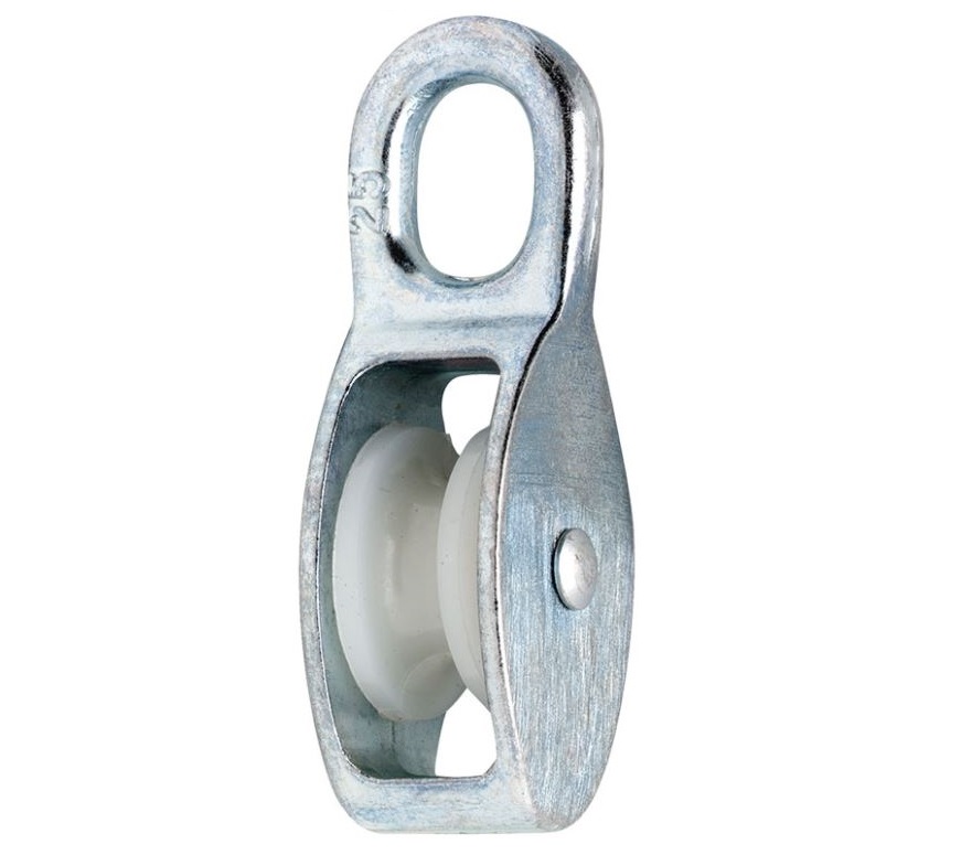 Katrol nylon wiel 9x40 mm verzinkt