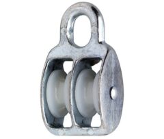 Katrol nylon wiel duplex 6x20 mm verzinkt