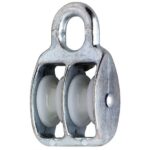 Katrol nylon wiel duplex 12x50 mm verzinkt