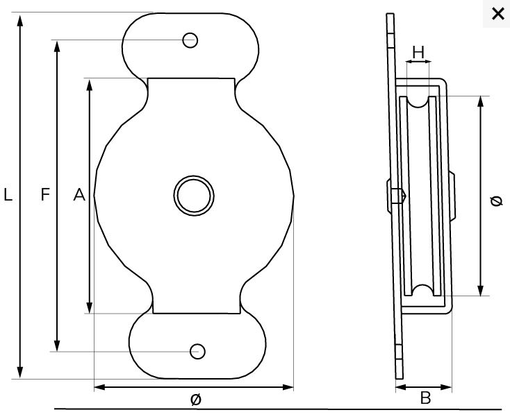 Zijkatrol 50 mm verzinkt