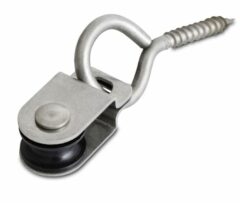 Katrol met schroefoog 15 mm RVS AISI 304