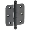 Kogellagerscharnier 76x76 ronde hoek bol mat zwart
