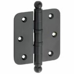 Kogellagerscharnier 76x76 ronde hoek bol mat zwart