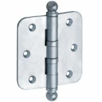 Kogellagerscharnier 76x76 ronde hoek bol mat chroom