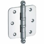 Kogellagerscharnier 89x89 ronde hoek bol glans chroom