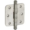 Kogellagerscharnier 89x89 ronde hoek bol mat nikkel ongelakt