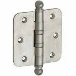 Kogellagerscharnier 76x76 ronde hoek bol mat nikkel ongelakt