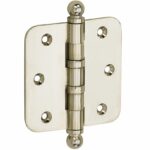 Kogellagerscharnier 76x76 ronde hoek bol glans nikkel