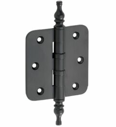 Kogellagerscharnier 89x89 ronde hoek vaas mat zwart