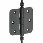 Kogellagerscharnier 76x76 ronde hoek vaas mat zwart