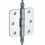 Kogellagerscharnier 89x89 ronde hoek vaas glans chroom