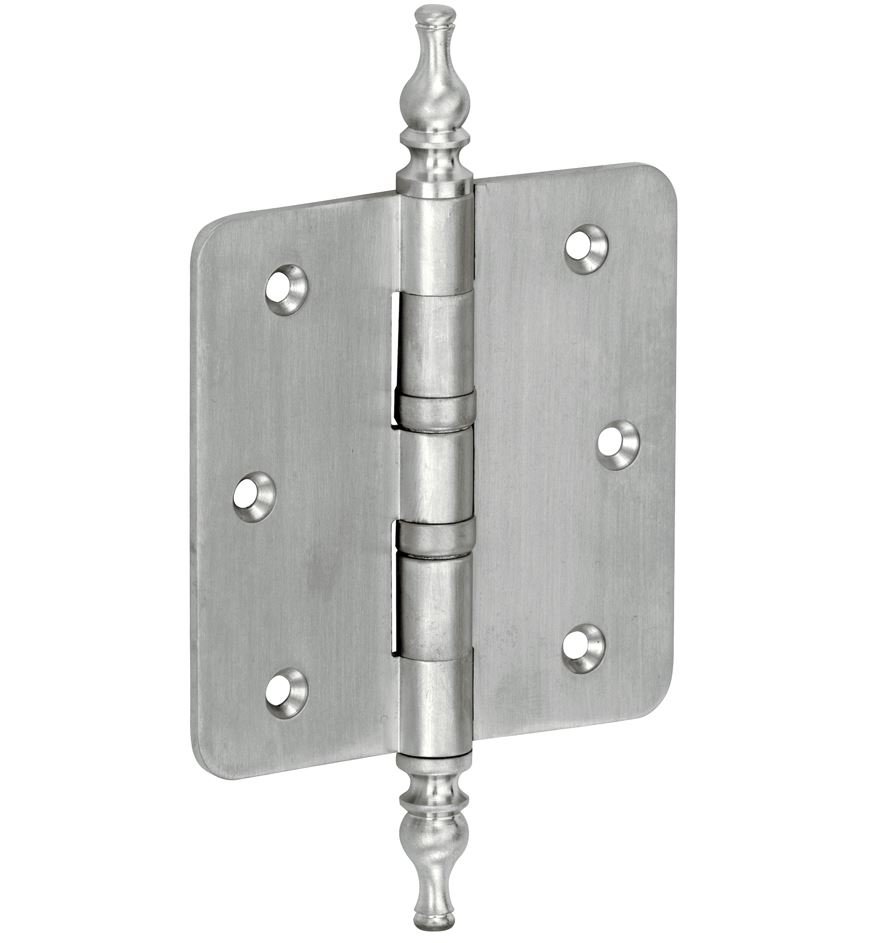 Kogellagerscharnier 89x89 ronde hoek vaas mat nikkel ongelakt