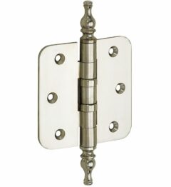 Kogellagerscharnier 89x89 ronde hoek vaas glans nikkel