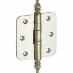 Kogellagerscharnier 76x76 ronde hoek vaas glans nikkel