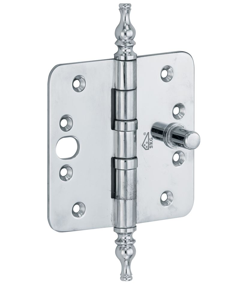Kogellagerscharnier SKG3 89x89 ronde hoek vaas glans chroom