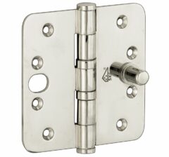 Kogellagerscharnier SKG3 89x89 ronde hoek vlak glans chroom