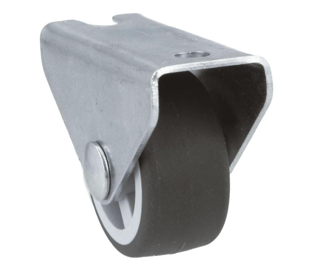 Grijs rubberen wiel 30 mm