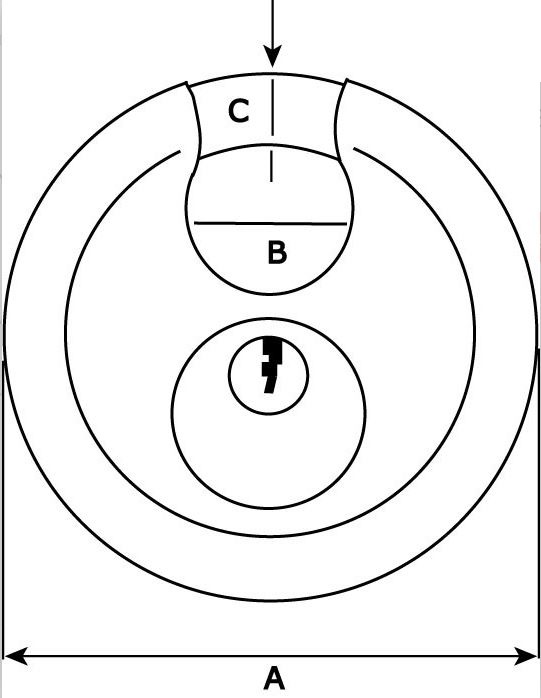 Discusslot Ø 70 mm RVS no. 702