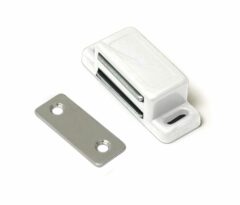 Magneetsnapper 4 kg metalen tegenplaat wit